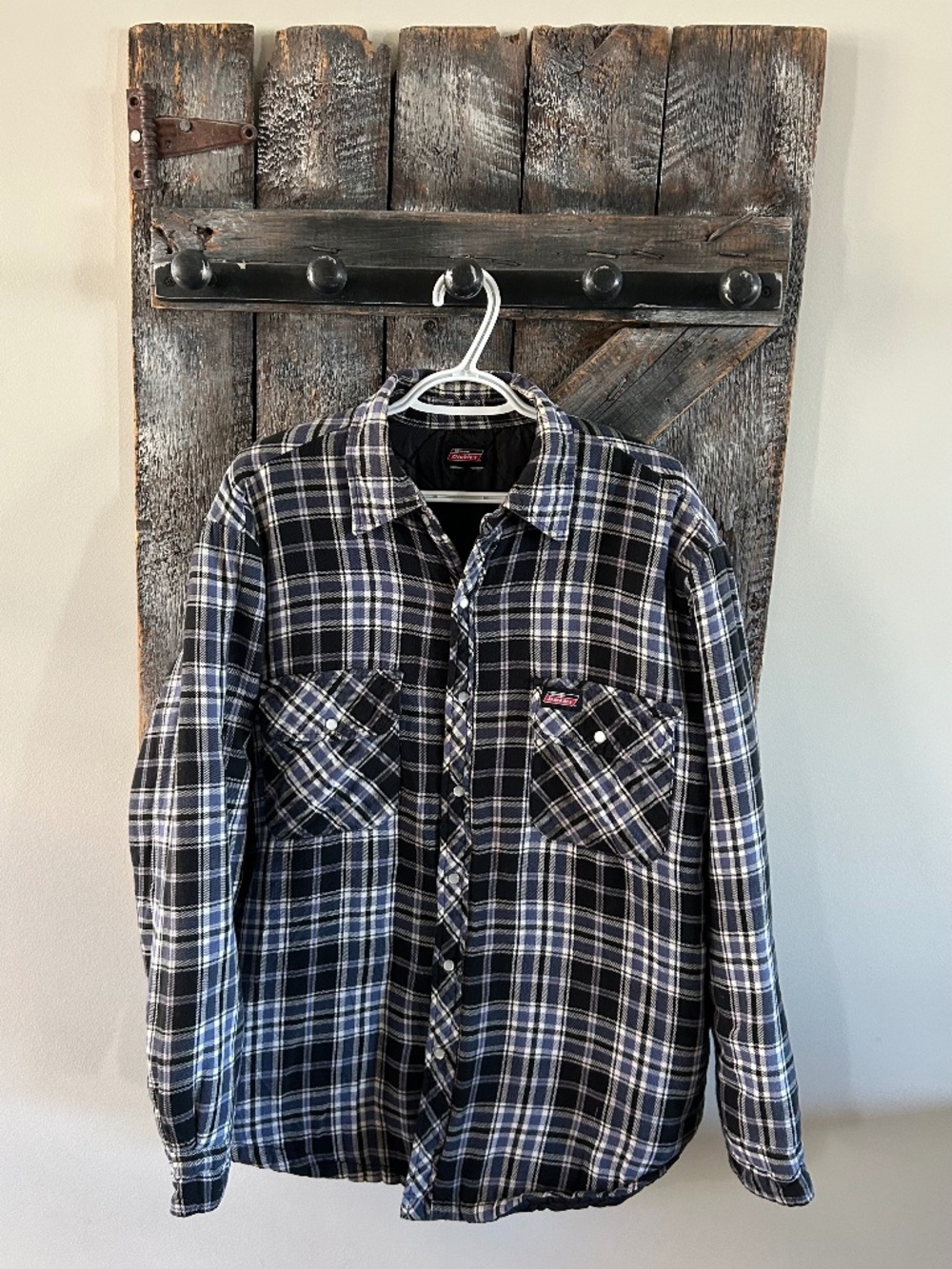 Men's Dickies Lined Plaid Jacket w/Snap Buttons